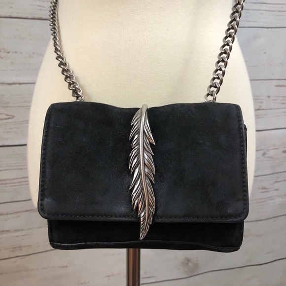 Zara Handbags - 🎉HP Zara Suede Feather Boho Crossbody Purse